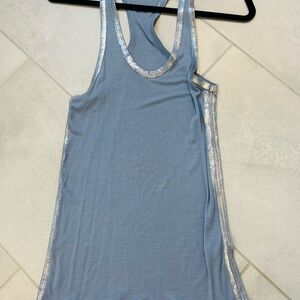 Zadig & Voltaire Blue Modal Tank Top with Silver Trim size S